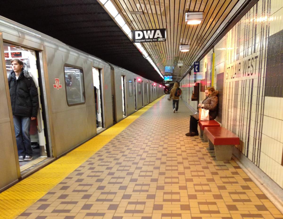 St. Clair West subway station.