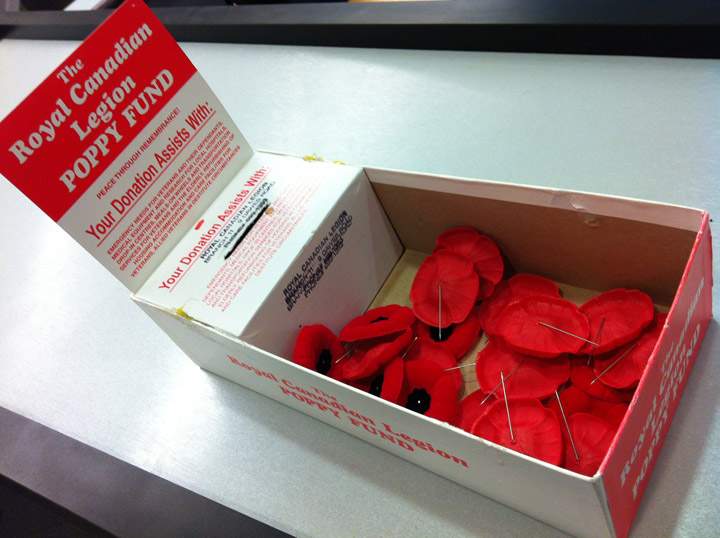 Poppy donation box