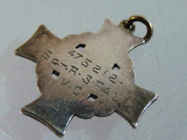 This Memorial Cross was awarded to the family of Sgt. Robert Spall, VC.