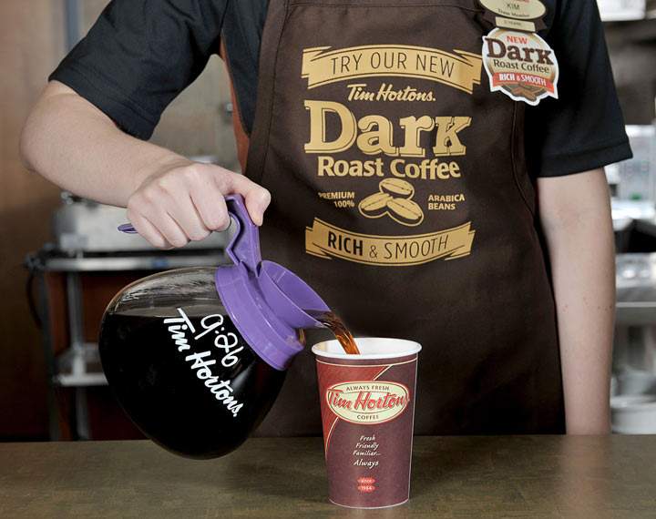 Tim Hortons will offer customers a new dark roast coffee in a pilot project starting Nov. 4 in London, Ont.