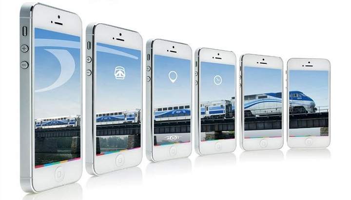 The new AMT app allows commuters to track a train in real time and receive details on selected departures like service disruption alerts.