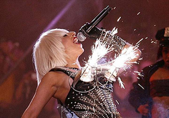 Lady Gaga performs at the MMVAs in June 2009. 