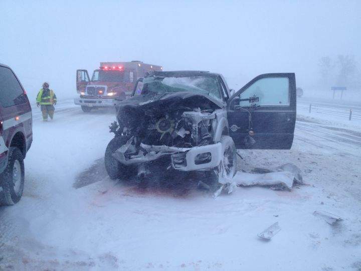 RCMP were called to a collision on Highway 2 Saturday, November 16, 2013.