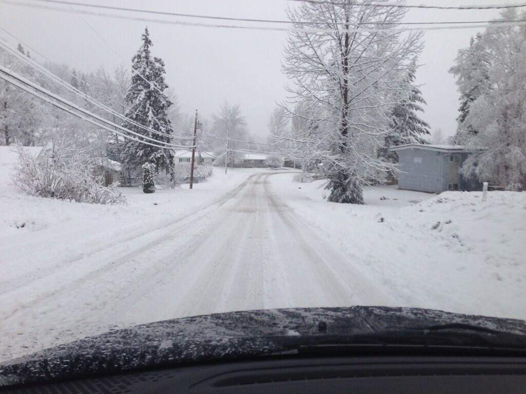 Snow in Prince George.