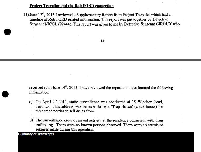 Sandro Lisi Rob Ford Project Traveller