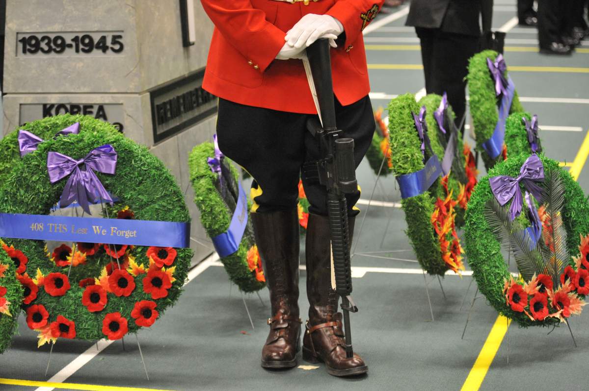 Remembrance Day ceremony at the Butterdome on the University of Alberta Campus, Nov. 11, 2011.
