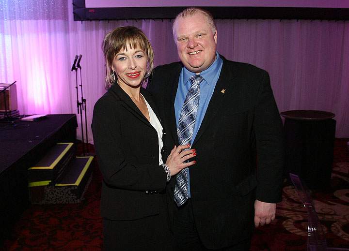 Renata Ford poses with her husband, Toronto Mayor Rob Ford, at a charity gala in 2011. (John R. Kennedy / Global News)