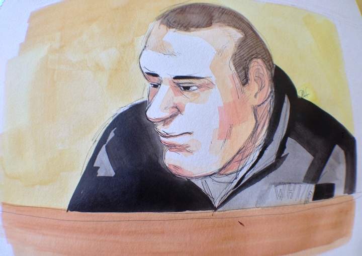 A court sketch of former Quebec cardiologist Guy Turcotte on November 14, 2013.