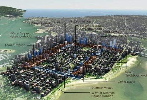 Higher buildings are proposed for the major corridors bordering the West End.