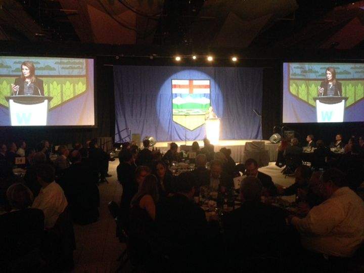 Wildrose Leader Danielle Smith speaks at annual leader's dinner Thursday, November 21, 2013.