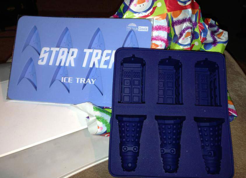 Do you have a Star Trek or Doctor Who geek on your Christmas list? Many comic book stores have cool trinkets like these ice trays. (Nicole Mortillaro/Global News)