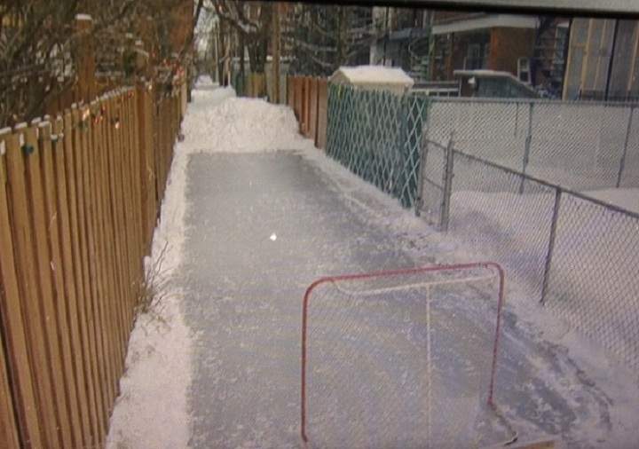 Nostalgia for many Montrealers involves a game of hockey in an alley.
