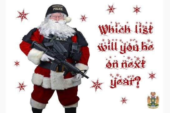 APD’s controversial 2012 Christmas greeting card.