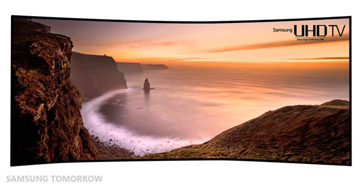 Samsung's 105” Curved UHD TV.