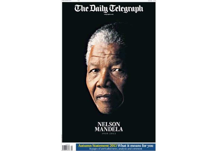 Mourning the death of Nelson Mandela: Newspaper, magazine front pages from around the world - image