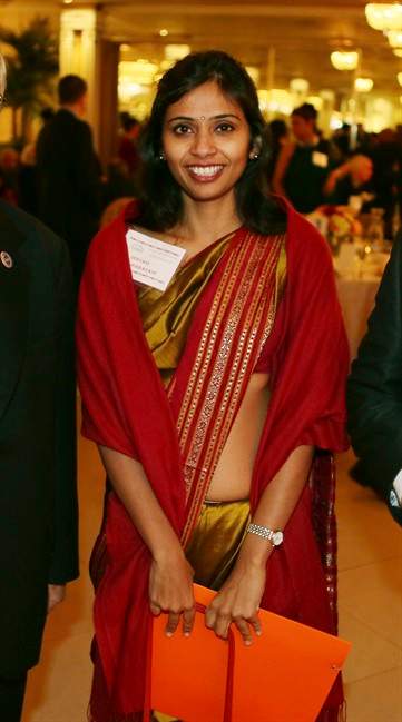 This Dec. 8, 2013 photo shows Devyani Khobragade, India's deputy consul general, during the India Studies Stony Brook University fund raiser event at Long Island, New York. 