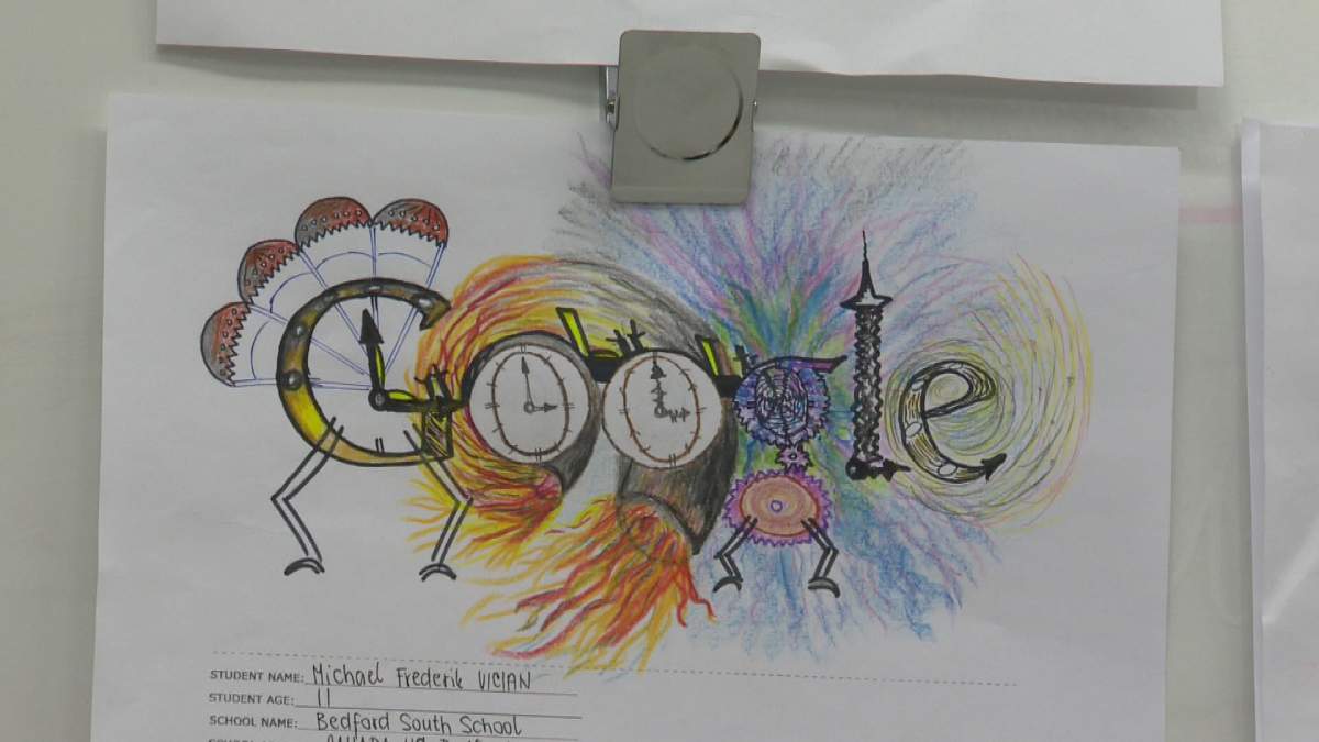 Seven students at Bedford South Elementary School are submitting drawings for Canada’s first-ever Doodle for Google contest.