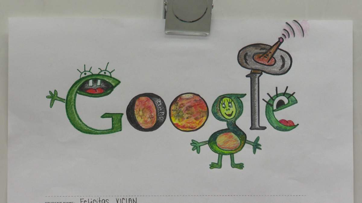 Felis Vician had an extraterrestrial theme for her Google doodle.