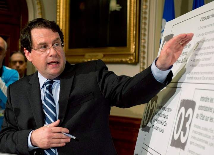 Quebec Minister responsible for Democratic Institutions and Active Citizenship Bernard Drainville presents the Charter of Quebec values Tuesday, September 10, 2013.