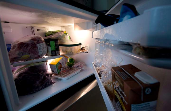 Food is shown in a freezer in North Vancouver, B.C., Wednesday, Oct. 30, 2013.