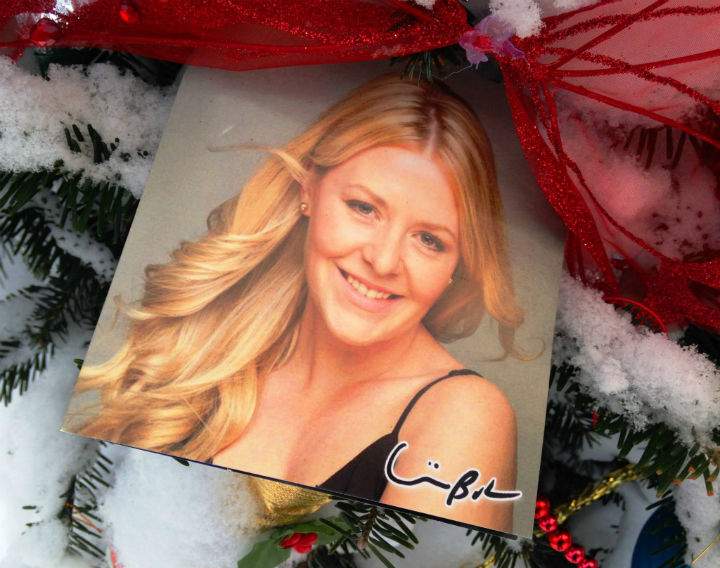 A Christmas tree memorial honouring the victims of the Lac-Megantic rail disaster