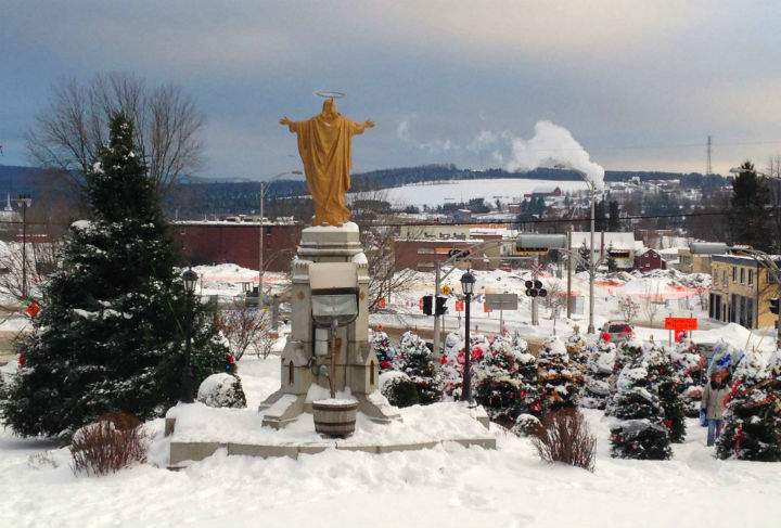 A Christmas tree memorial honouring the victims of the Lac-Megantic rail disaster