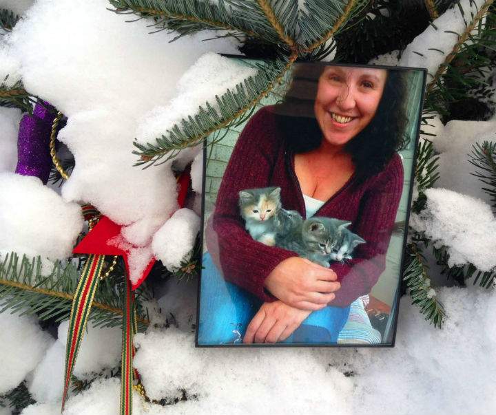 A Christmas tree memorial honouring the victims of the Lac-Megantic rail disaster
