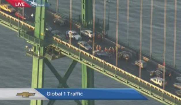 Collision on the bridge on Dec. 3, 2013.