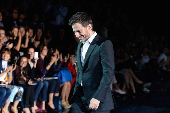 Fashion designer Marc Jacobs acknowledges applause following the Louis Vuitton show as part of the Paris Fashion Week Womenswear Spring/Summer 2014 at Le Carre du Louvre on October 2, 2013 in Paris, France. (Photo: Pascal Le Segretain/Getty Images)