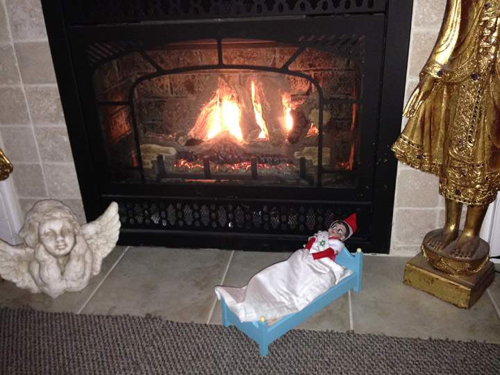 Elf by the fire.