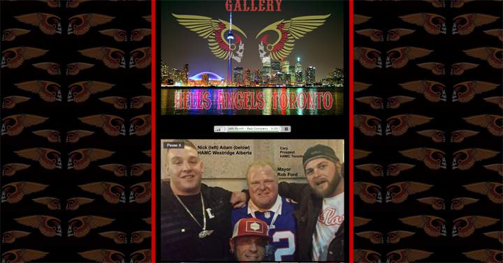rob ford photographed with hells angels at buffalo bills game