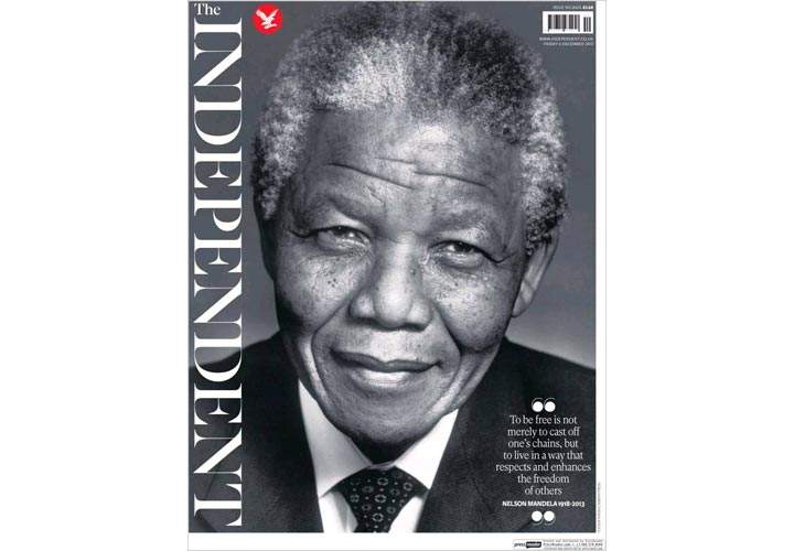 Mourning the death of Nelson Mandela: Newspaper, magazine front pages from around the world - image