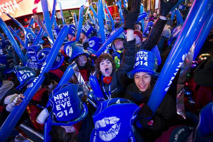 New Year's Eve celebrations in Times Square, Tuesday, Dec. 31, 2013