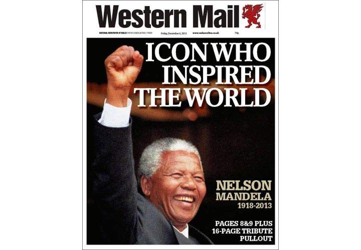 Mourning the death of Nelson Mandela: Newspaper, magazine front pages from around the world - image