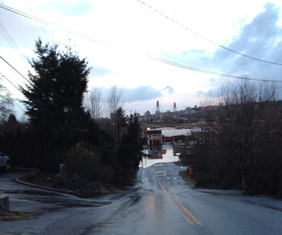 Areas of Surrey were hit hard by heavy rains Saturday.