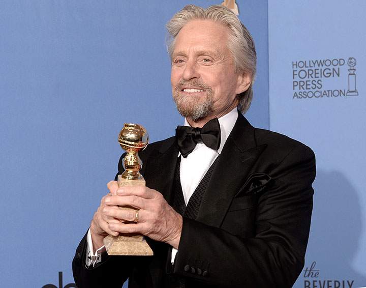 Michael Douglas at the Golden Globe Awards on Jan. 12, 2014.