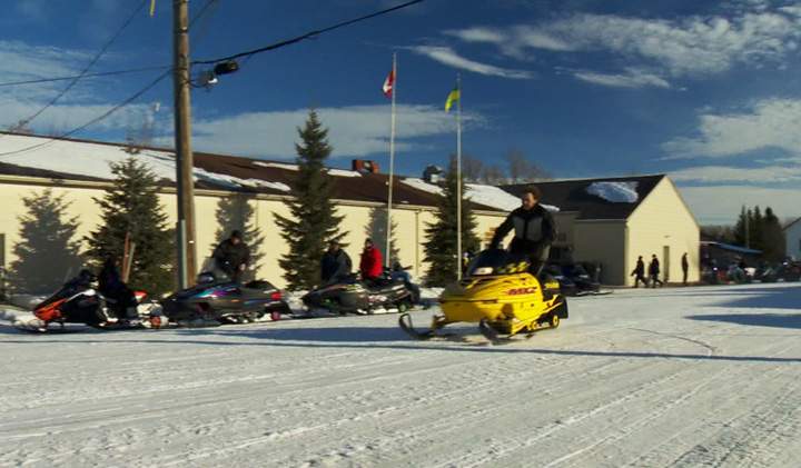 A snowmobile rally took place in and around the community of Borden, Sask. on Saturday.