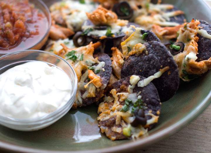 This Jan. 6, 2014 photo shows buffalo chicken nachos in Concord, N.H.