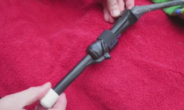 The prosthetic leg made for Bunker the crane.
