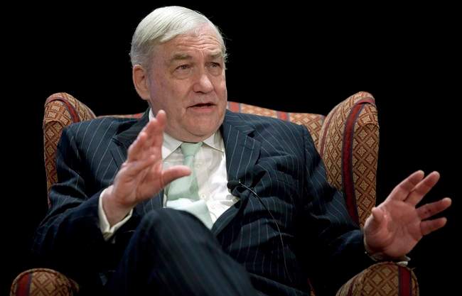 Former press baron Conrad Black speaks in Calgary, Alta., on May 10, 2013.THE CANADIAN PRESS/Jeff McIntosh.
