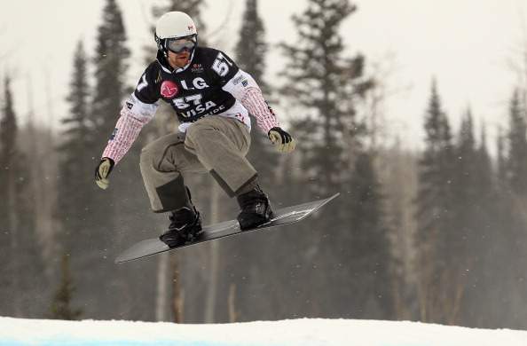 Jake Holden of Canada descends the course as he finished fourth during Snowboard Cross Qualification at the LG Snowboard FIS World Cup on December 15, 2010 in Telluride, Colorado. 