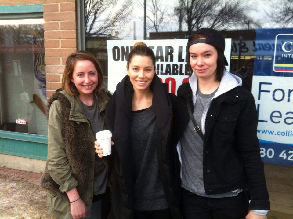 Jessica Biel was spotted on Whyte Ave on Sunday