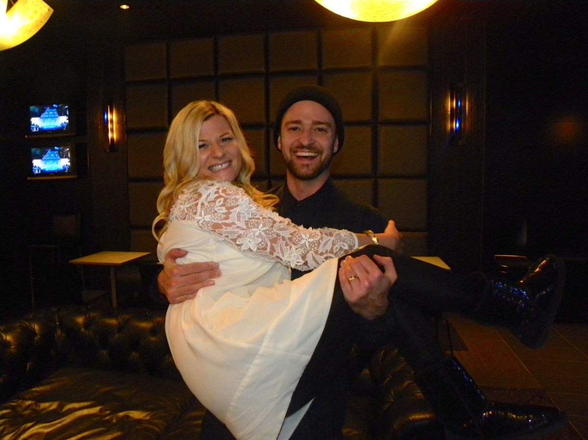 Justin Timberlake with adoring fan