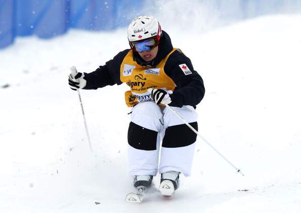  Mikael Kingsbury of Canada competes during the men's moguls finals at the FIS Freestyle Ski World Cup January 4, 2014 in Calgary.