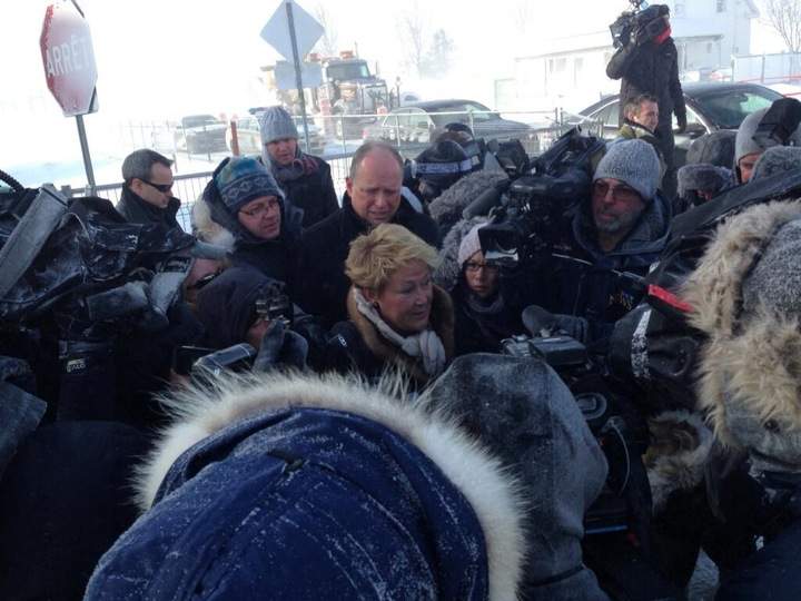Quebec premier Pauline Marois visited L'Isle Verte on Sunday, January 26, 2014.