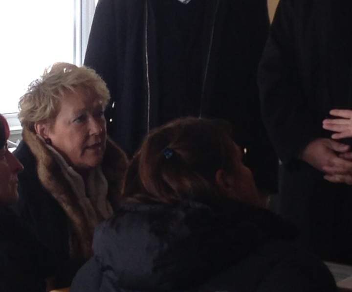 Quebec premier Pauline Marois visited L'Isle Verte on Sunday, January 26, 2014.