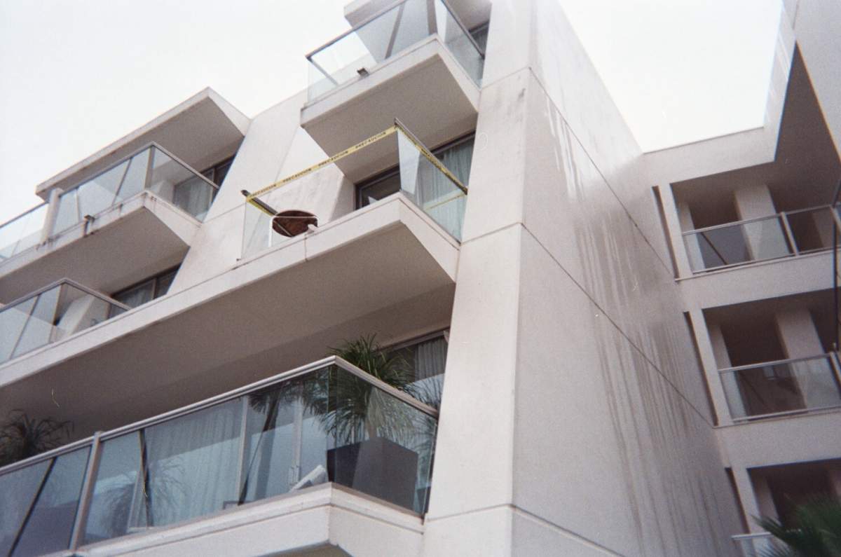 The broken balcony at the Grand Sirenis Resort in Mexico.