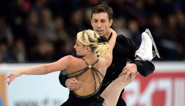 Canada's Kirsten Moore-Towers and Dylan Moscovitch perform during the pairs free skating event at the ISU Grand Prix of Figure Skating tournament in Moscow on November 23, 2013.