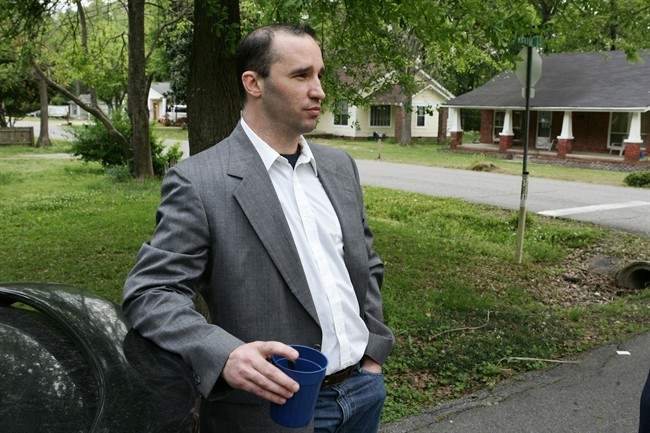 FILE - Ian this Tuesday April 23, 2013, file photo, James Everett Dutschke stands in the street near his home in Tupelo, Miss. A.