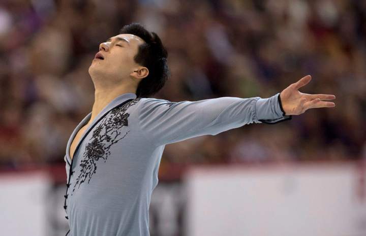 Patrick Chan performs his men's free program in competition at the Canadian Skating Championships Saturday January 11, 2014 in Ottawa. 